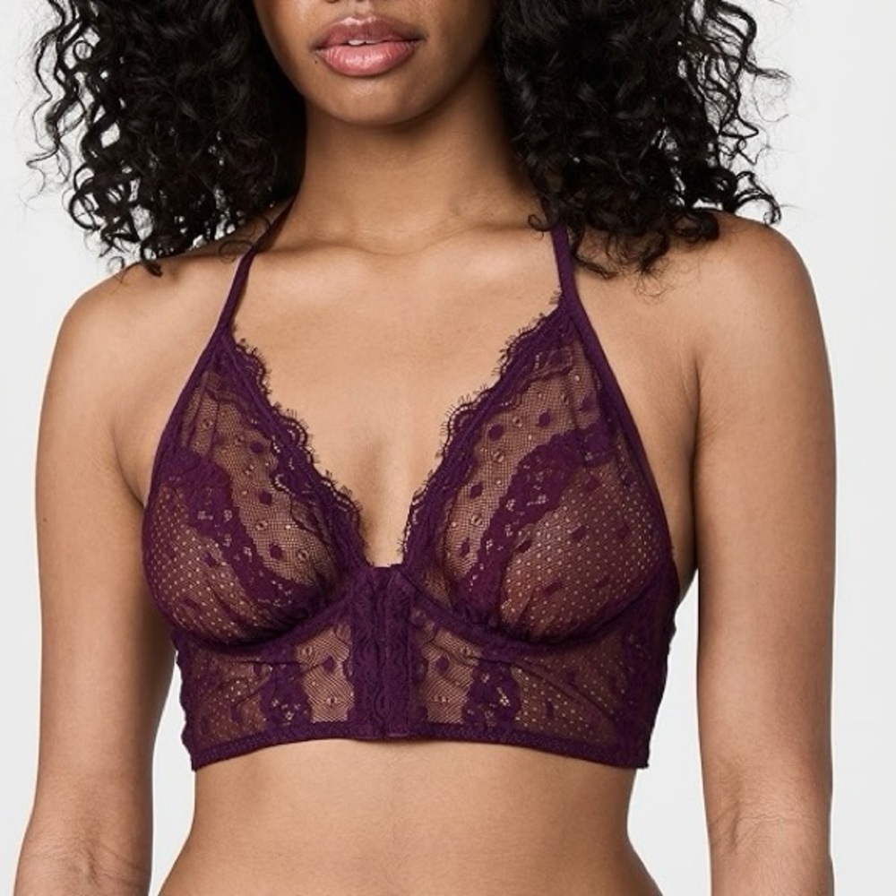 Intimately Free People | Purple Lennox Longline Bralette